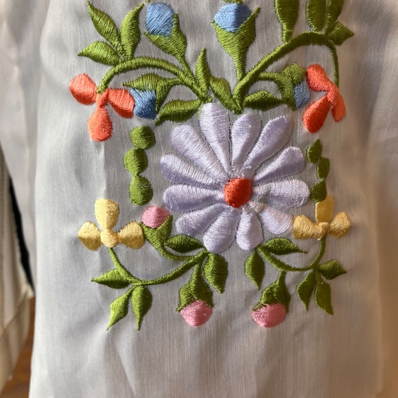 1950/60s vintage embroidered long sleeve shirt - Picture 5 of 13